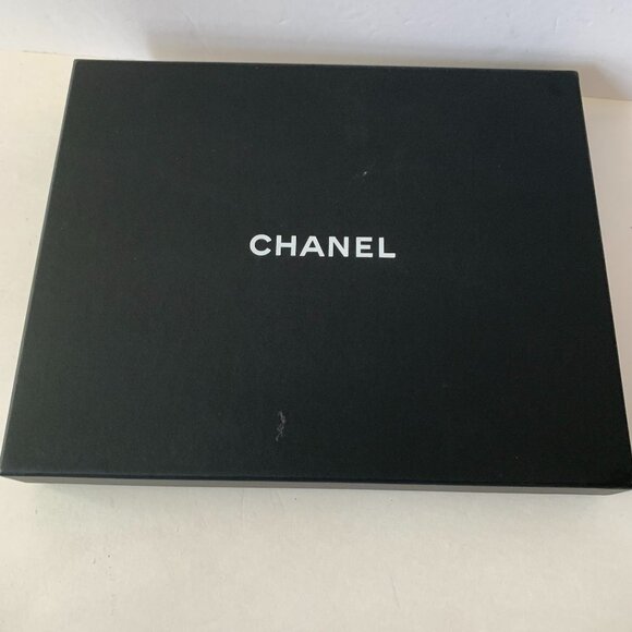 Authentic Chanel Empty Gift Box 10" BY 8" BY 1.5" Black - Picture 1 of 4